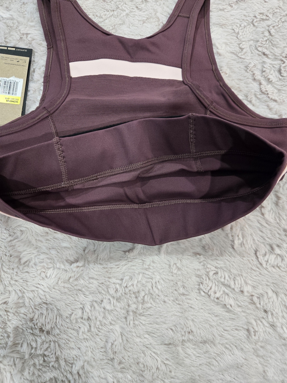 Nike Mauve/Pale Pink Crop Sports Bra - Picture 4 of 4